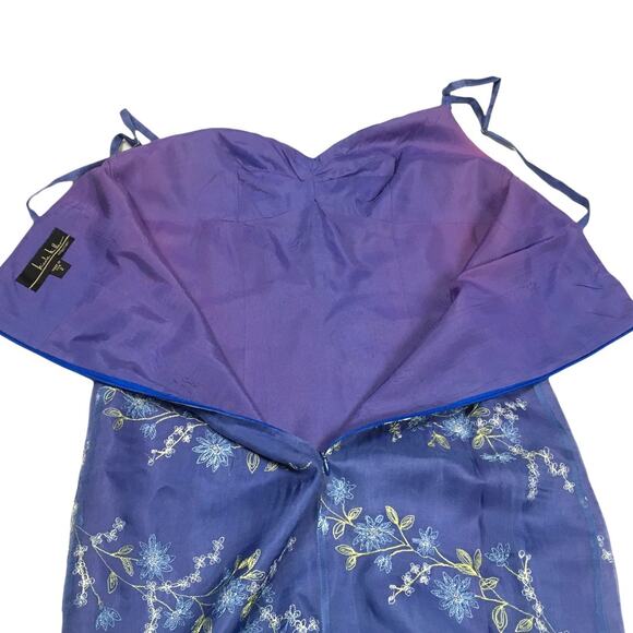 Vintage Nicole Miller Slip Dress Floral Sweetheart Spaghetti Strap Mini Womens 2 - Picture 8 of 10